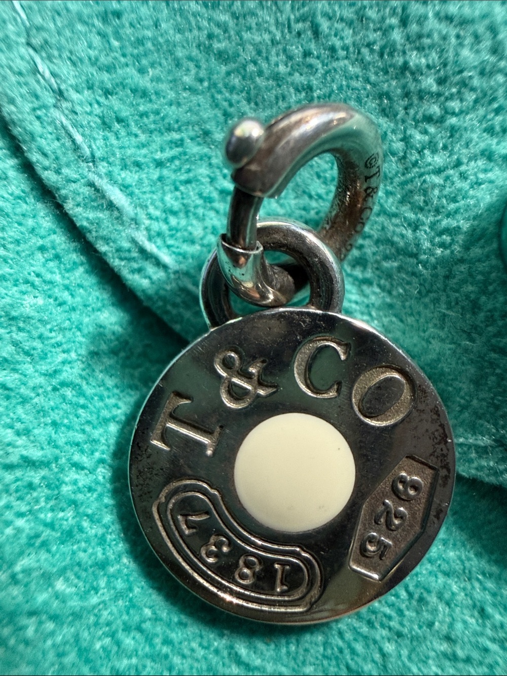 Authentic Tiffany & Co. Sterling Silver Round Tag Charm - Picture 5 of 5